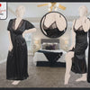 Two Hearts 2 piece silk long nighty