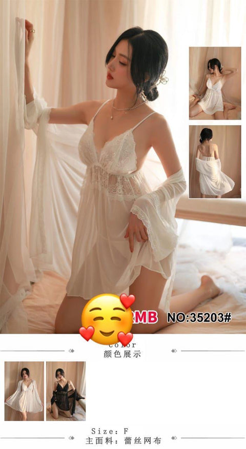 Bridal 3 piece Soft Net nightie