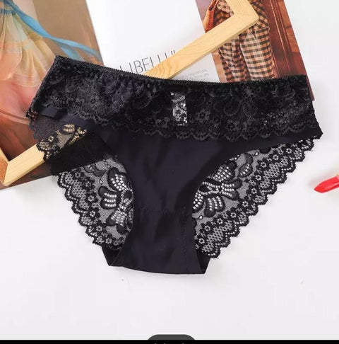 Half net cotton panties Pack of 3