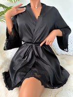 Elegant Soft Silk Nighty with Gown