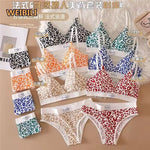 Leopard Print Seemless Bra & Panty Set