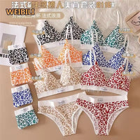 Leopard Print Seemless Bra & Panty Set