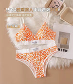 Leopard Print Seemless Bra & Panty Set