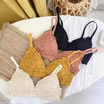 Soft Padded Mesh Wireless Premium Lingerie Set