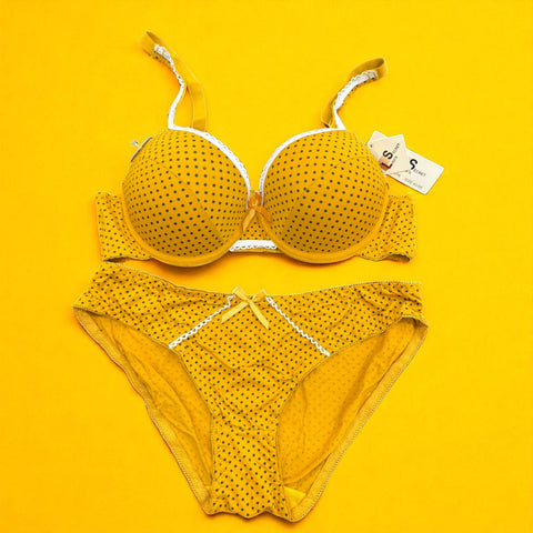Polka Dot Soft Padded Bra Panty Set