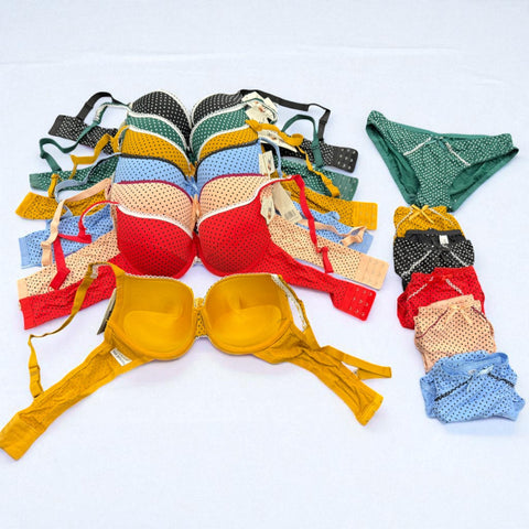 Polka Dot Soft Padded Bra Panty Set