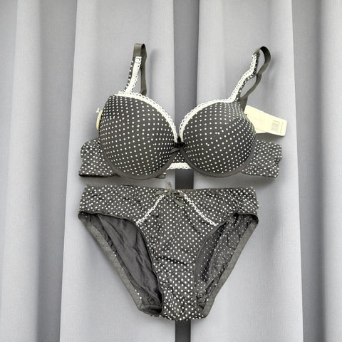 Polka Dot Soft Padded Bra Panty Set