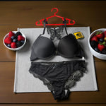 Butterfly Lace Padded Bra Panty Set