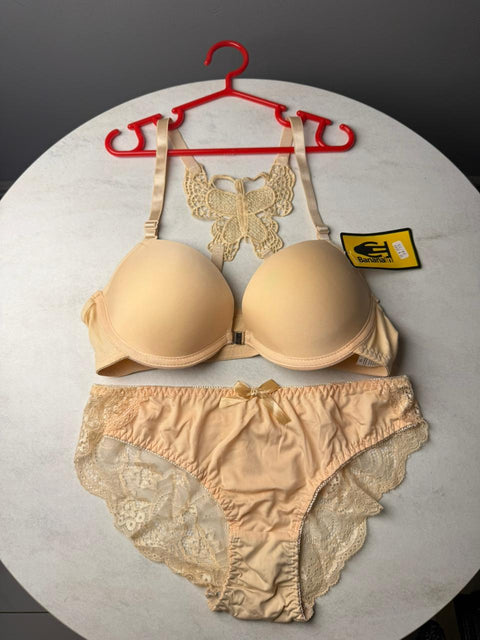 Butterfly Lace Padded Bra Set