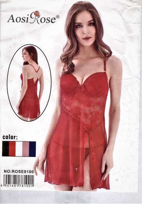 Women Soft Padded Nighty With Net Lace