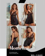 Women Sulk Nighty With Front Net Lace