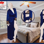 Two Hearts 3 piece Net Bra panty With Long Gown Style nighty