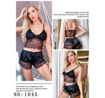 Women 2 piece silk And Net sexy Nighty flexible stuff