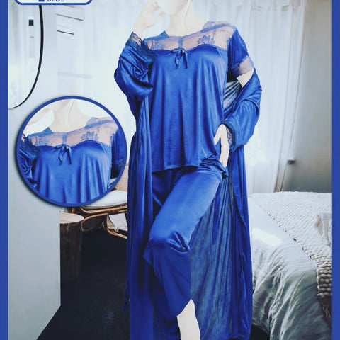 Two Hearts 3 piece Silk Nighty soft Stuff